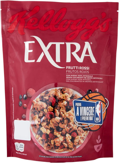 Kellogg's Cereali Extra Frutti Rossi, 375g